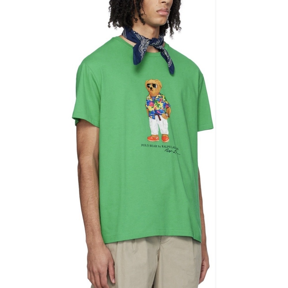 Polo Ralph Lauren Beach Club Bear T-Shirt Kelly Green Mens Big Tall Size 3XB